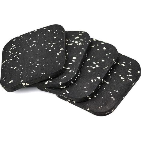 CSPARKV 4 Pièces Antiderapant Patin en Caoutchouc 100 100 10mm Tampon Caoutchouc Patins Antidérapants Meuble pour Meubles lit Machine à Laver et sèche-Linge (1/4)