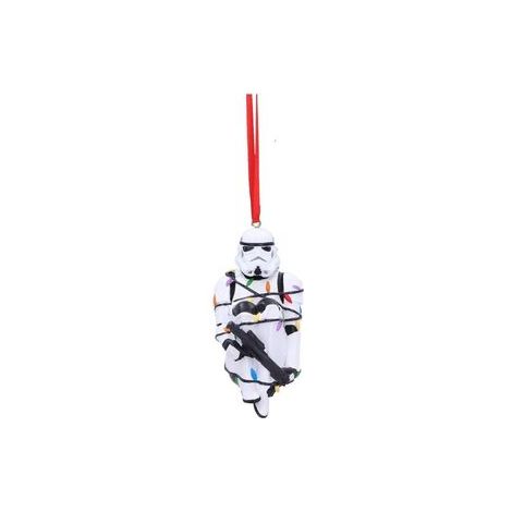 Stormtrooper In Fairy Lights Hanging Ornament 9cm
