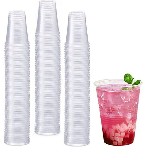 Gobelets en plastique transparent 200 ml, 100 pièces. (1/3)