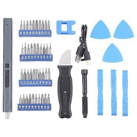 Jeu de tournevis électrique sans fil rechargeable 49 en 1 avec port Type-C