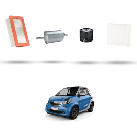 Kit tagliando 4 filtri compatibile con Smart Fortwo /Cabrio / ForFour (453) 1.0 52kw Dal 2014 (1/5)