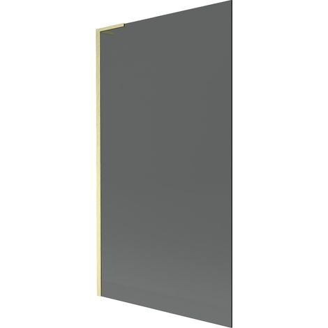 Mexen Next L Badewannenabtrennung 1-flügelig 100 x 150 cm, Graphit, gold gebürstet - 895-100-000-03-40-55 (1/5)