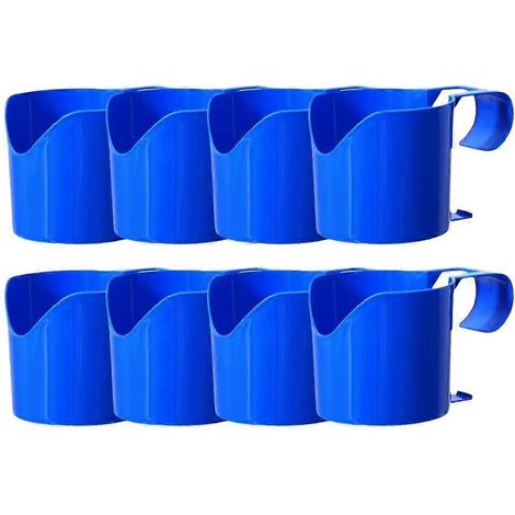 Ensemble de 8 étagères de rangement en plastique, étagère de rangement pour piscine, idéale pour ranger boissons, désinfectant, outils, accessoires de natation, etc., parfaite pour une utilisation en (1/5)