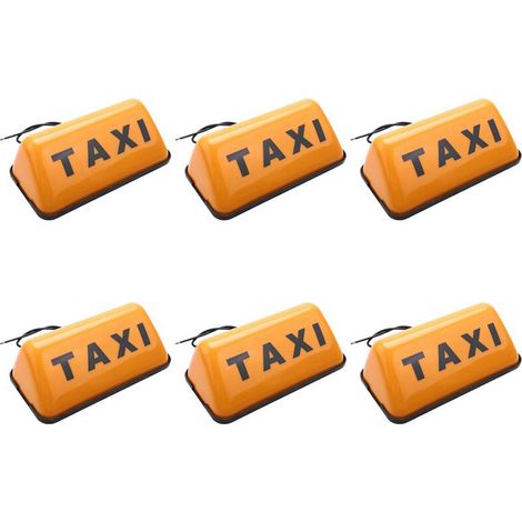 Adatto per 6 pannelli luminosi a LED per taxi, luci diurne, per automobili, 12V 3W, guida autonoma, montaggio sul tetto.