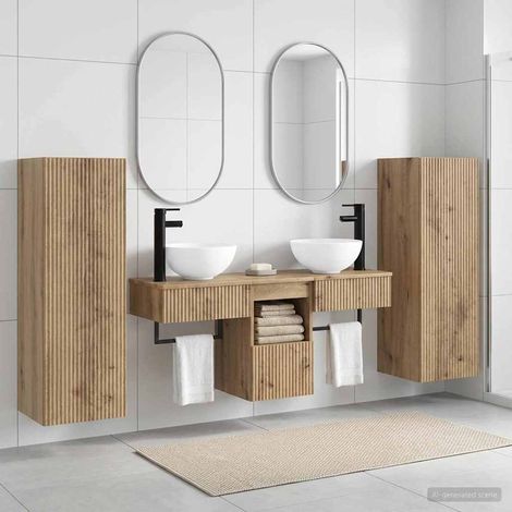 vidaXL Bathroom Furniture Set 5 pcs Artisan Oak 33 x 34.5 x 100 cm (1/5)