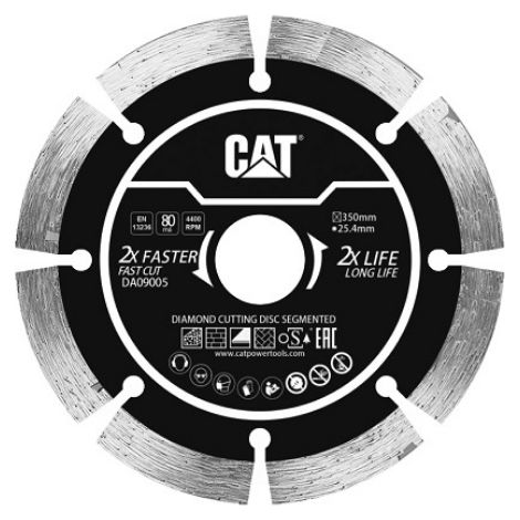 Disco diamantato segmentato da 300mm per materiali edili Caterpillar da09004