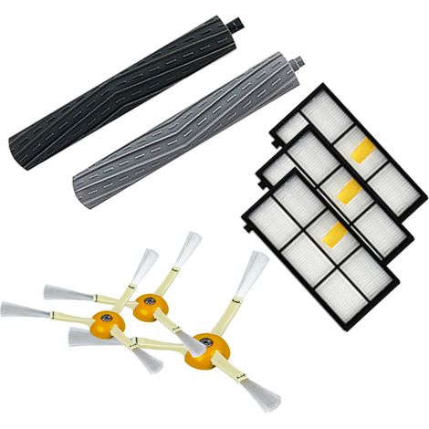 Kit 1 extracteur,3 filtres HEPA,3 brosses latérales pour aspirateur robot série 800 900 nettoyage sol (1/5)
