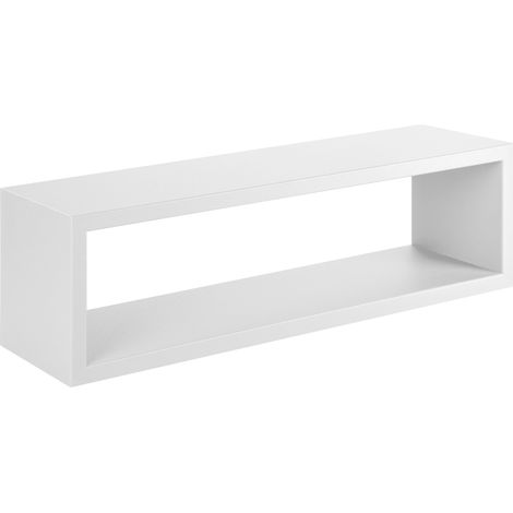 Mensola da Parete 60x18x15,5 cm in Fibra di Legno Regolo Bianco (1/4)