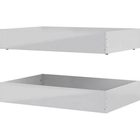 Nada Bett 2 Bettschubladen breite 99 cm, weiss hochglanz. (1/3)