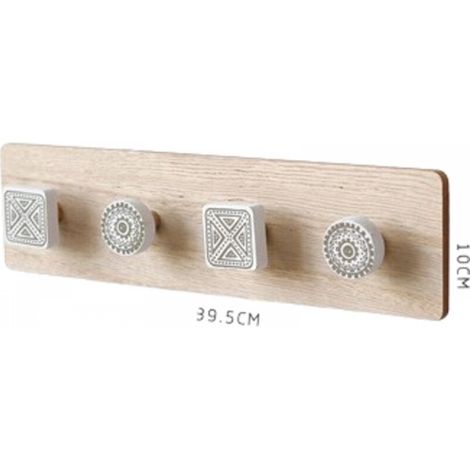 4010cm Patères nordiques minimalistes modernes en bois Creative crochet porte-manteau de manteau mural Décorations murales d'entrée (1/3)