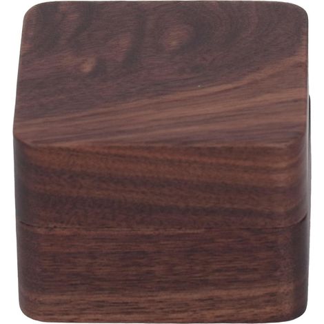 Black Walnut Box with Magnetic Closure, Handmade Wooden Stand for Engagements, Proposals and Jewelry Storage, Portable Case for Men and Women (1/5)