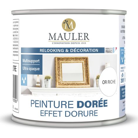 Peinture effet dorure multisupport - 5L Or Riche - Qualité air A+ - Peinture dorée Mauler