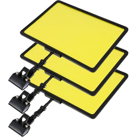 Abaodam Lettre de prix avec clip en ABS jaune, support résistant (1/5)