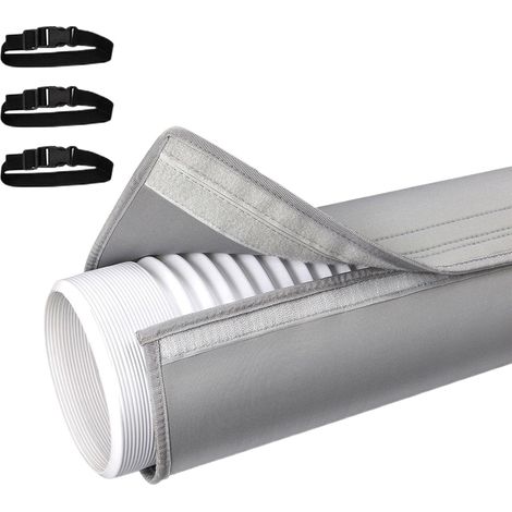 Housse de tuyau d'échappement AC Revêtement anti-poussière Housse d'isolation de tuyau de climatiseur pour propriétaires, locataires, propriétaires bricoleurs, maison, bureau, école, installateurs (1/5)