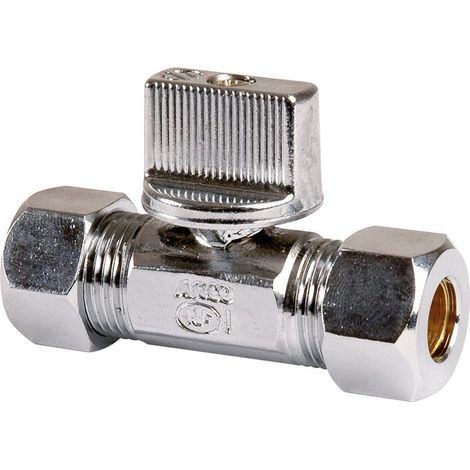 Arco – Robinet d'arrêt réduit bicone à manette 1/4 – Écrou avec bicone – Filetage mâle 3/8'' – Diamètre 10 mm et 12 mm