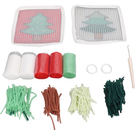Kit de sous-verres au crochet à faire soi-même, tapis au crochet à faire soi-même, sous-verres en fil à motif arc-en-ciel (1/5)