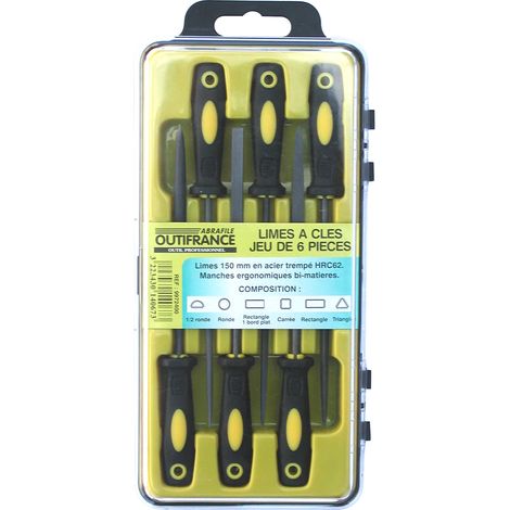 Juego de 6 limas de precisión tipo Ginebra OUTIFRANCE