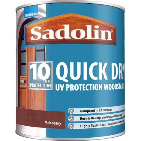 Sadolin Quick Dry UV Protection Woodstain - Mahogany - 1L