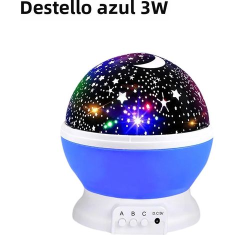 Lampe de nuit projecteur d'étoiles 3W pour garçons et filles, décoration murale LED rotative, cadeau amusant pour la chambre (1/4)
