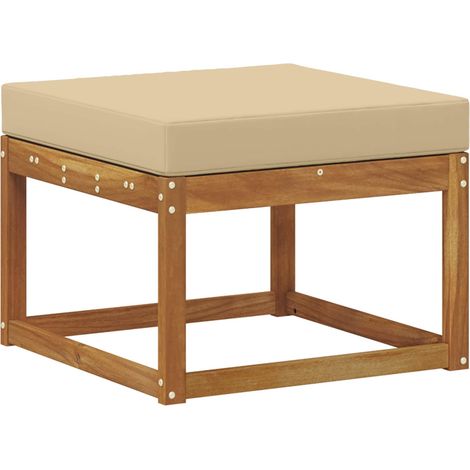 Outdoor-Fußhocker Massivholz Akazie Natur vidaXL