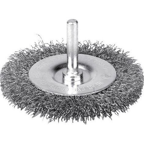 Cepillo circular de hilos de acero inoxidable ondulados diámetro 100 mm