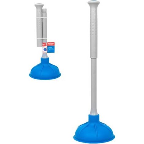 Desatascador Kleaner 49 cm con ventosa de 15 cm y mango de 2 secciones para hogar
