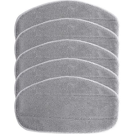 5 Pieces Replacement Covers Compatible with Leifheit CleanTenso Steam Cleaner, Steam Mop - Microfiber, Grey (1/5)