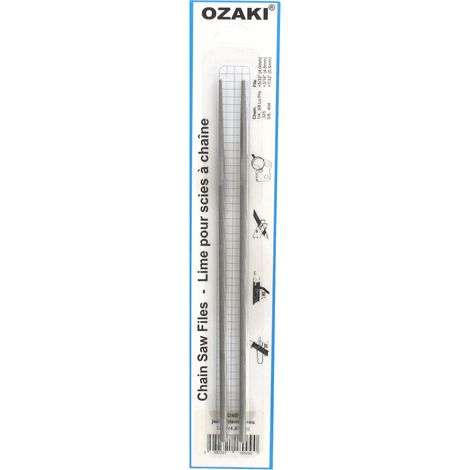 Jeu de 2 limes rondes OZAKI diamètre 4,8 mm Longueur 20 cm