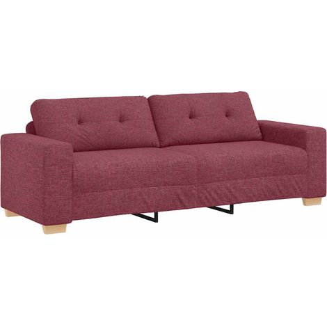 Sofa 3 places,Sofa pour Salon,Banquette avec coussin Rouge bordeaux tissu CFW820745 (1/5)