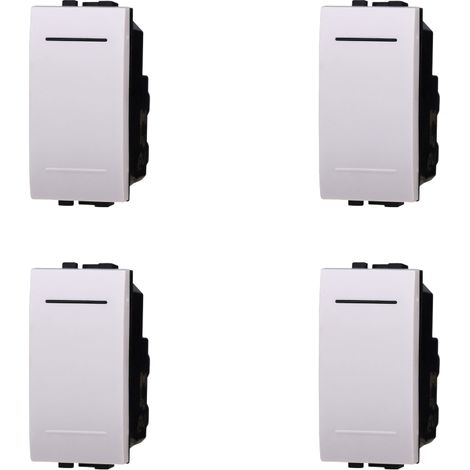 gloca Interruttori Compatibili Living (10, Bianco)