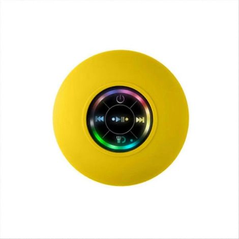 Enceinte BT Shower Subwoofer Résistant à l Eau Handsfree-parleur RGB Light avec Suction Cup Micro pour Bathroom B (1/5)
