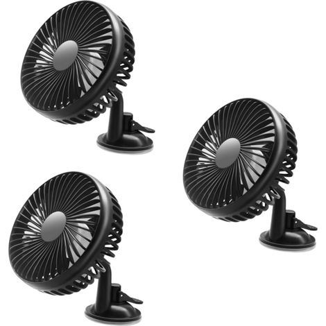 SOLUSTRE 3pièces Ventilateur De Voiture USB avec Ventouse (1/4)