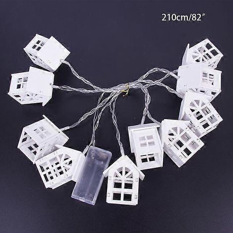 Guirlande lumineuse féérique en bois à 10 LED, idéale pour les mariages, les fêtes, le Nouvel An et Noël. Décorations à suspendre pour la maison. (1/5)