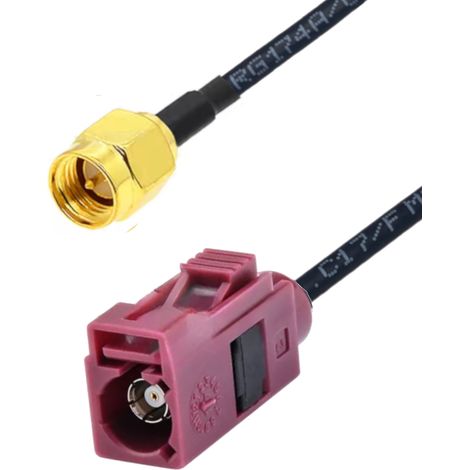 Pigtail fakra D-Buchse / SMA-Stecker RG174 4m