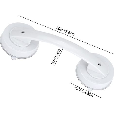 Barres d'appui de salle de bain avec poignées antidérapantes, poignées de douche amovibles avec ventouses robustes, barre stabilisatrice de sécurité murale désactivée