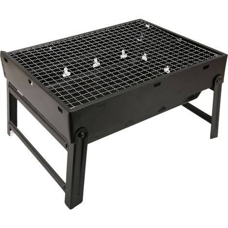 Barbecue pliable, résistant aux hautes températures, four à charbon de bois pour le camping, format compact. (1/5)