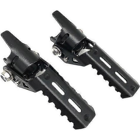 25-mm-Highway-Fußrasten vorne, klappbar, mit Klemmen für BMW R1200GS LC, R 1200GS Adventure und R1250GS Adventure (2004–2023) – Schwarz