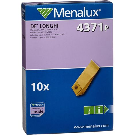 Menalux 4371P sacchi carta per scopa aspirapolvere Delonghi Colombina Super Classe A