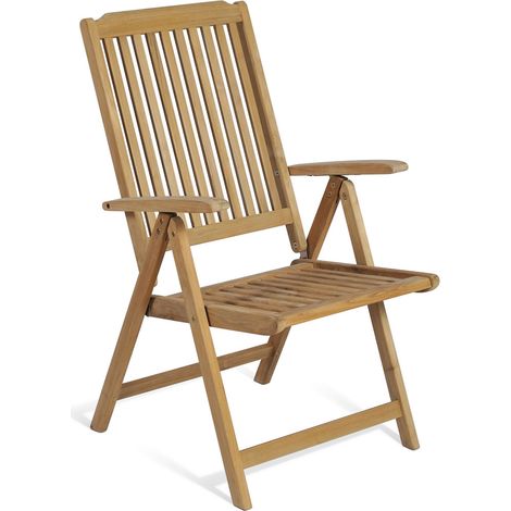 Gartenstuhl Hochlehner aus Teak GARDA-120, B/H/T: ca. 58/103/66 cm (1/2)
