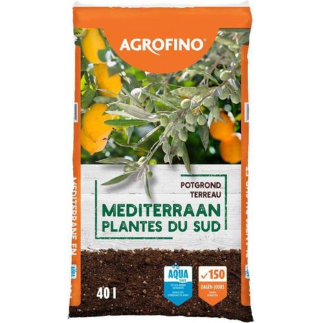 Terreau plantes Méditerranéennes Agrofino 150 jours de nutriments 40L