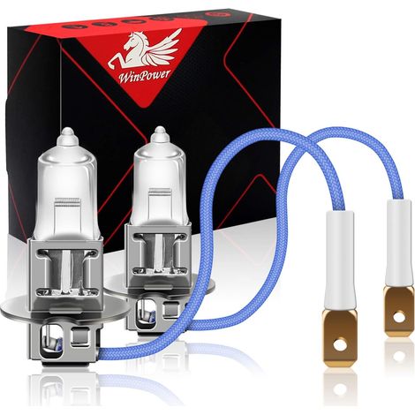 H3 55 W 12 V Halogen Headlight Bulbs 3000 K Yellow Super Bright Fog Lamp, 2 Pieces