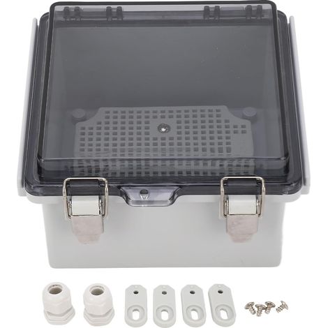 Boîte de jonction, boîtier électrique ABS IP67, boîtier d'alimentation étanche, pour installations électriques intérieures et extérieures(150x150x90mm) (1/5)