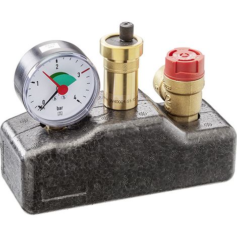 Kermi Sicherheitsgruppe mit Isolierung für Heizungsanlagen bis 50 kW, W40001