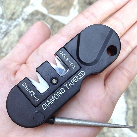 Tragbarer Outdoor-Messerschärfer für Hartmetall-, Keramik- und Diamantmesser (1/5)