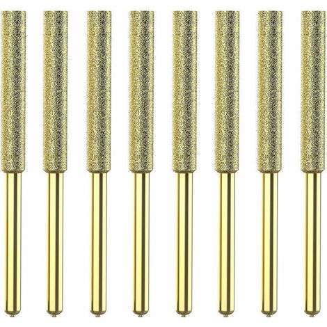 Embouts de tronçonneuse 8 pièces pour affûter les tronçonneuses Lime de tronçonneuse électrique à haute dureté revêtue de titane 4mm