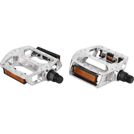 Pédales plates antidérapantes en alliage d'aluminium pour vélo de montagne, avec roulements à billes. (1/5)
