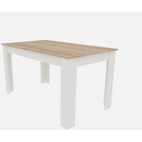 TAVOLO ALLUNGABILE 110/150X80XH75CM ROVERE/BCO