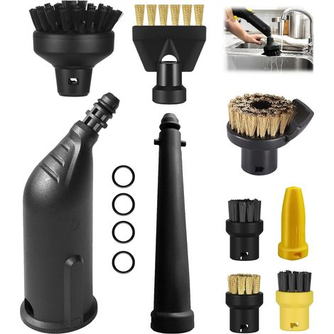 13 Piece Steam Cleaner Accessories Set SC5 SC3 SC1 SC4 SC2 Fits SC3 SC5 SC1 SC4 SC2 Accessories Extended Nozzle Curved Nozzle Round Brush Brass Round Brush (1/5)