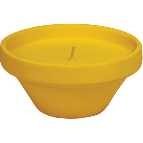 Vase en terre cuite avec bougie citronnelle 12x5,5
