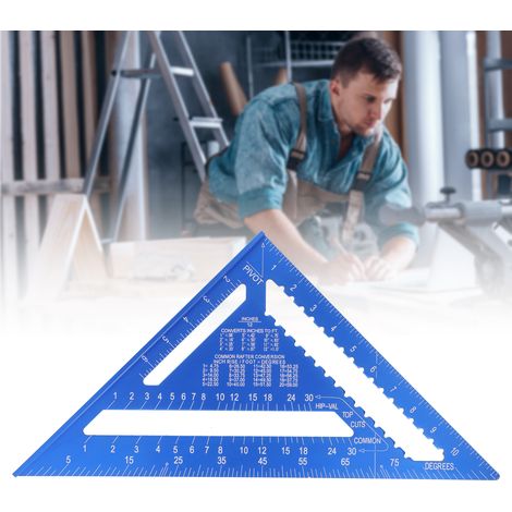 30,5 cm (12 Zoll) Präzisionswinkel mit 45 Grad aus dicker Aluminiumlegierung, multifunktionales rechtwinkliges Lineal für die Holzbearbeitung (1/5)